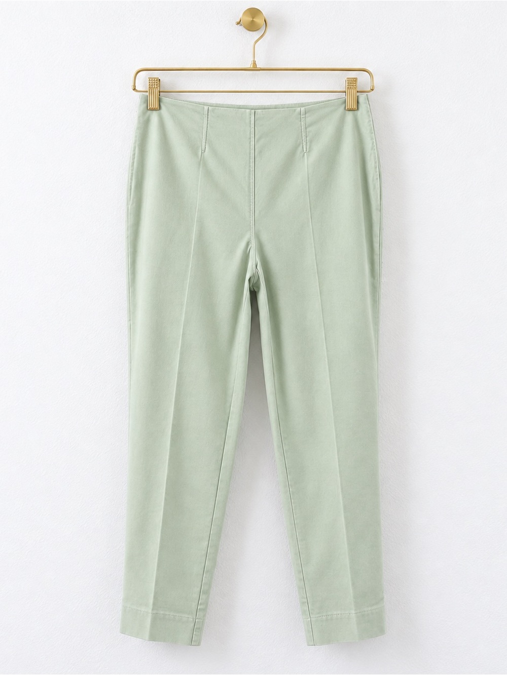 Piazza Sempione Italy Sage Green Stretch Cotton Ankle Pants 42 US 6